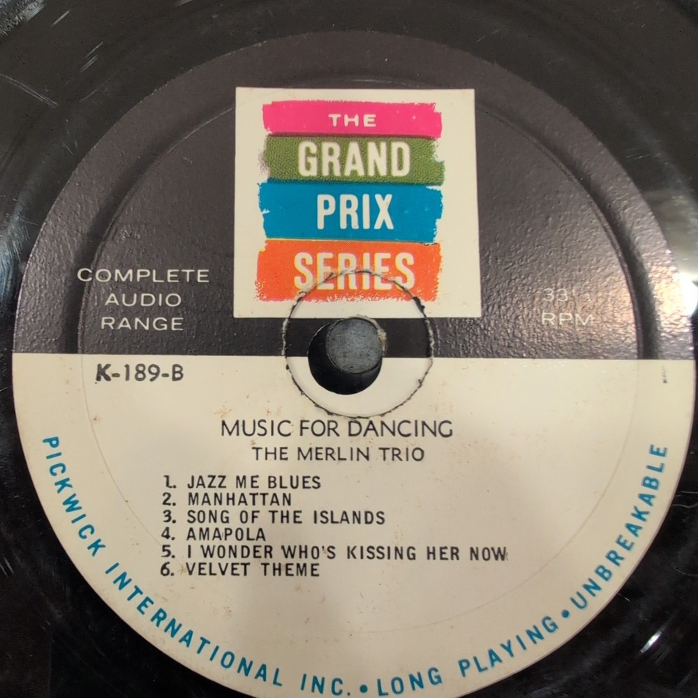 The Merlin Trio Music for Dancing Vinyl LP Grand Prix Series K-189 Pickwick Jazz - Picture 4 of 6
